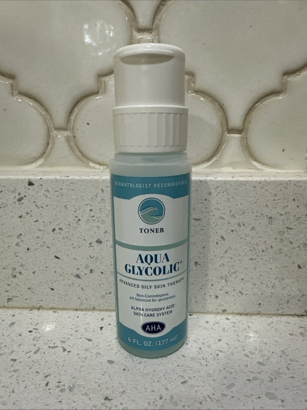 Aqua Glycolic Facial Toner AHA Alpha Hydroxy Acid AG 6 oz New Old Stock